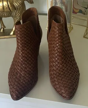 Frye Brown Woven Ankle Boots thumbnail 1