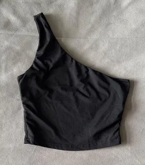 Amazon Double-Lined Black One-Shoulder Top thumbnail 1
