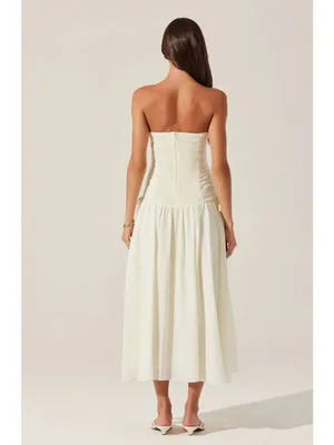 ASTR the Label Zori Dress in Cream Large New Womens Midi thumbnail 13
