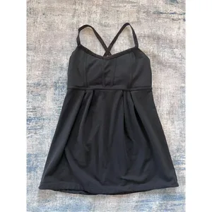 Lululemon Black Bulerias Athletic Tank Top Size 6 thumbnail 3