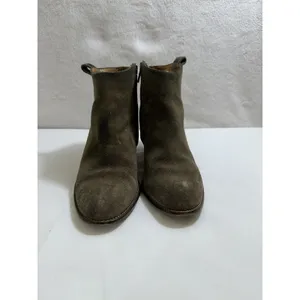 Y2K‎ Madewell Ankle Bootie Suede Sz 6 Chelsea Block Heel Greenish Italy OLDSTOCK thumbnail 3