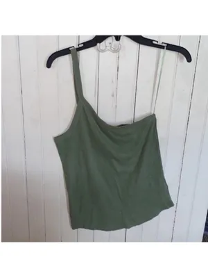 Free People One Way or Another Tank Olive Size L thumbnail 3