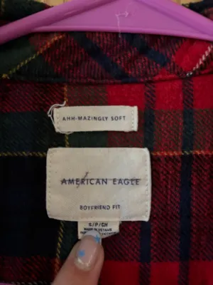 American Eagle Flannel Boyfriend Plaid thumbnail 2