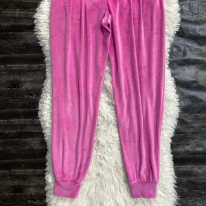 Victoria'S Secret Hot Pink Velour Velvet On Point Jogger Sweatpants Drawstrings thumbnail 8