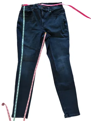 Express Denim Perfect Curves High Rise Jeans Size 12 Dark Wash thumbnail 4