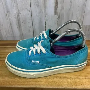VANS Authentic Women's‎ Size 7 Light Blue/White Low Top Lace Up Skate Shoes thumbnail 4