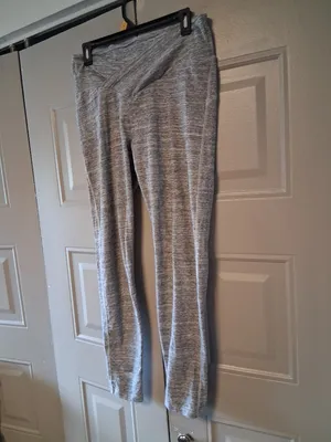 PINK Victoria's Secret v-cut front waist line tweed leggings in gray size large. thumbnail 4