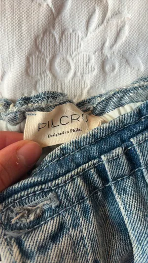 Pilcro Reworked Denim Skater Miniskirt thumbnail 2