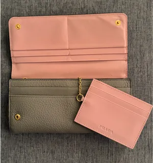 PRADA Women's Bi-fold Long Wallet 1MH132, Gray thumbnail 3