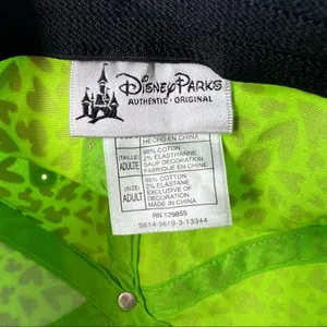 Disney Parks neon green pink hearts Mickey Mouse ears cap hat adult thumbnail 8