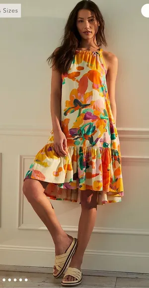 Daily Practice by Anthropologie Frida Floral BOHO Dress Size Med. MSRP $118 thumbnail 1
