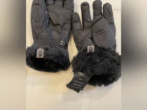 The North Face Black Faux Fur Cuff Insulated Mittens thumbnail 3