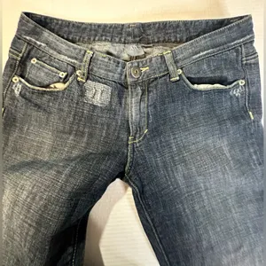 Armani Exchange Jeans Blue Straight Grunge Classic Denim‎ Logo Distressed 10 Reg thumbnail 9
