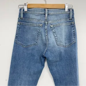 Frame Le Boy High Rise Straight Leg Jeans Womens 24 Boyfriend Medium Wash Blue thumbnail 9