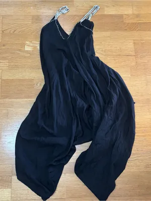 NEW World Market Goa Boho Vacation Pockets Harem Tie Lagenlook Jumpsuit S/M thumbnail 3