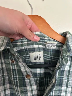 100% cotton Gap button down plaid shirt  thumbnail 3