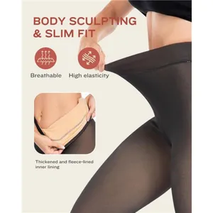 Black Sheer Control Top Tights - Women Hosiery thumbnail 4