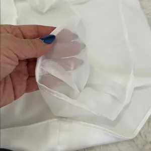 Zara White Satin Effect Draped Shirt Dress thumbnail 11