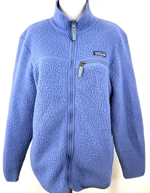 Patagonia Women's Purple Retro Pile Fleece Jacket Size Large thumbnail 1