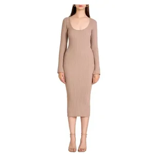 WAYF Alexi Long Sleeve Rib Dress Size‎ Lage thumbnail 2