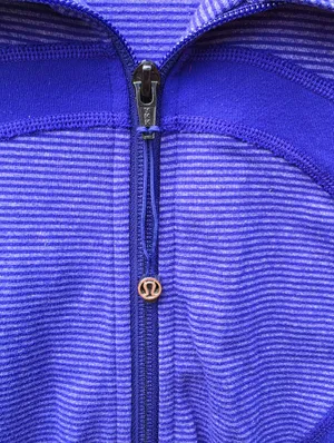 Lululemon In Stride Jacket Magenta Purple zip up Logo sz 6 thumbnail 5