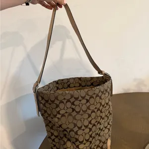 Coach Tan and Brown Signature Handbag thumbnail 6