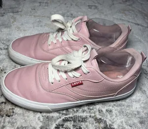 Levi’s Sneakers Leather Salmon 8.5 M Women Lace Up Shoes Pink Retro Vibes thumbnail 1