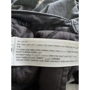 Abercrombie & Fitch High Rise Wide Leg Women's Jeans Size 26 Short Washed Black thumbnail 7
