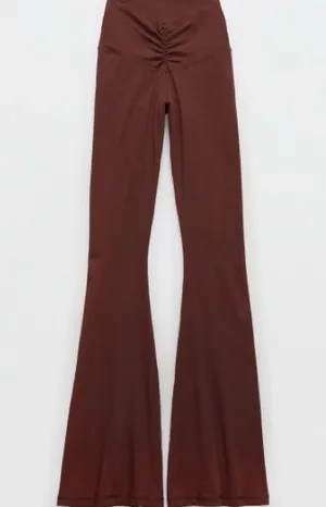 Aerie Rust Brown Waffle Flared Women's Leggings thumbnail 1
