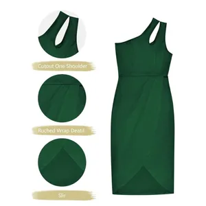 PRETTYGARDEN NEW 1 Shoulder Cutout Bodycon Sleeveless Slit Party Dress L thumbnail 4