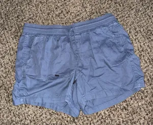 Orvis Women's Blue Shorts Drawstring with Pockets Cotton Lyocell Size‎ Large thumbnail 1