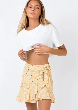 Princess Polly Yellow Skirt thumbnail 1