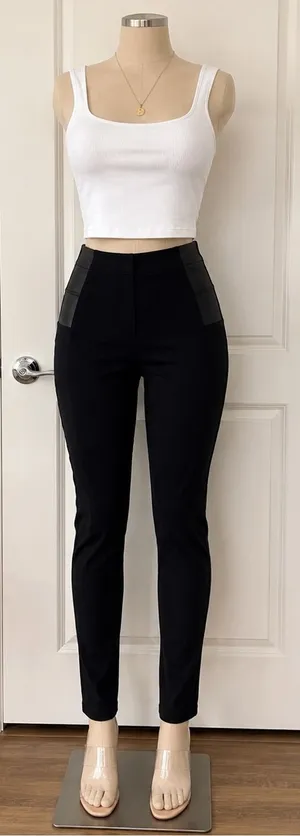 Dress pants Shinestar Black High-Waist Skinny Ponte Pants thumbnail 1
