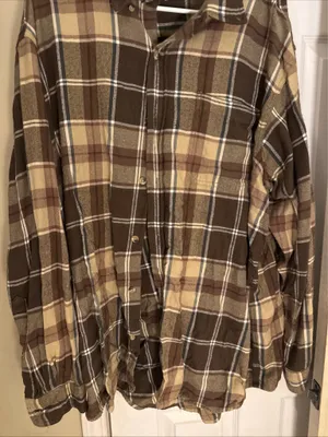 Bass Pro Button Shops Plaid Down Flannel Shirt thumbnail 1