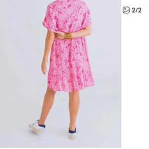 NEW KARLIE Floral Short Tier Dress pink nwot mini button up CASUAL Tuckernuck thumbnail 3
