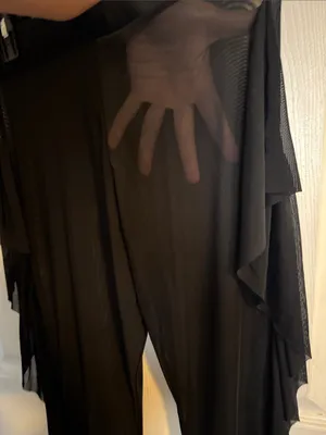 Sheer Black Cover Up Pants Size L thumbnail 2