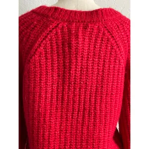 Lulus Red V Neck Rhinestone Cardigan Sweater XS thumbnail 7