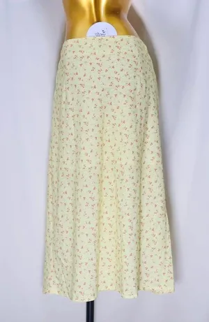 PRINCESS POLLY Lily Yellow Floral Midi Skirt w/ Slit thumbnail 8