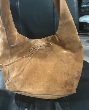 Lucky Brand Suede Shoulder Bag in Camel Brown thumbnail 1