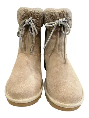 UGG Sarissa Shearling Short Boots Chestnut Suede Women’s Size 8 New thumbnail 3