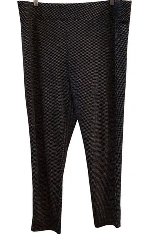LOFT Women's XL Black and‎ White Polka Dot Jegging Pants Stretchy Pull On thumbnail 1
