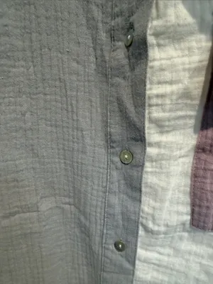 entro Colorblock Button-Down in White, Gray & Dusty lavender thumbnail 4