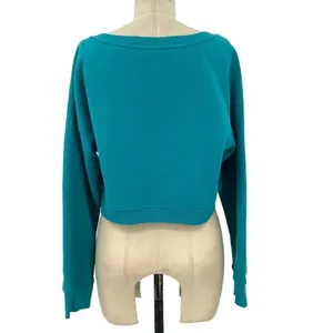 Balance‎ Athletica The Essence Cropped Sweatshirt Marine Teal Size Medium thumbnail 5