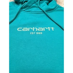 Carhartt Force Teal Hoodie Womens S Relaxed Fit Workwear Gorpcore TS5569 thumbnail 8