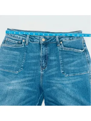 Women's Judy Blue Barrel Fit Culottes Jeans Size 13 Blue thumbnail 5