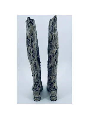 Sam Edelman Snake Print Hai Boots, Beige Black Size 7.5 thumbnail 3