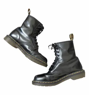 Dr. Martens Black 8-Eye Lace Up Boots Sz 9 thumbnail 1
