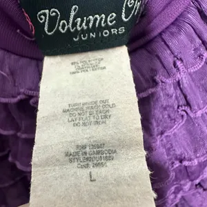 Volume One Ruffle Mini‎ Dress L Y2K Purple Keyhole Sleeveless Fairy Whimsigoth thumbnail 5