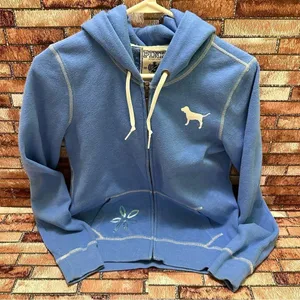 Victorias Secret PINK Sweatshirt full zip Hoodie Jacket Size S/P thumbnail 1