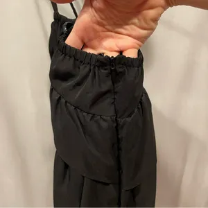 Fun NWT Fiorucci black tiered ruffle ice cream pin adjustable strap top thumbnail 11